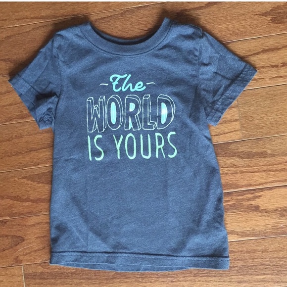 Cat & Jack Other - Boys' t-shirt "the world is yours" size 2T